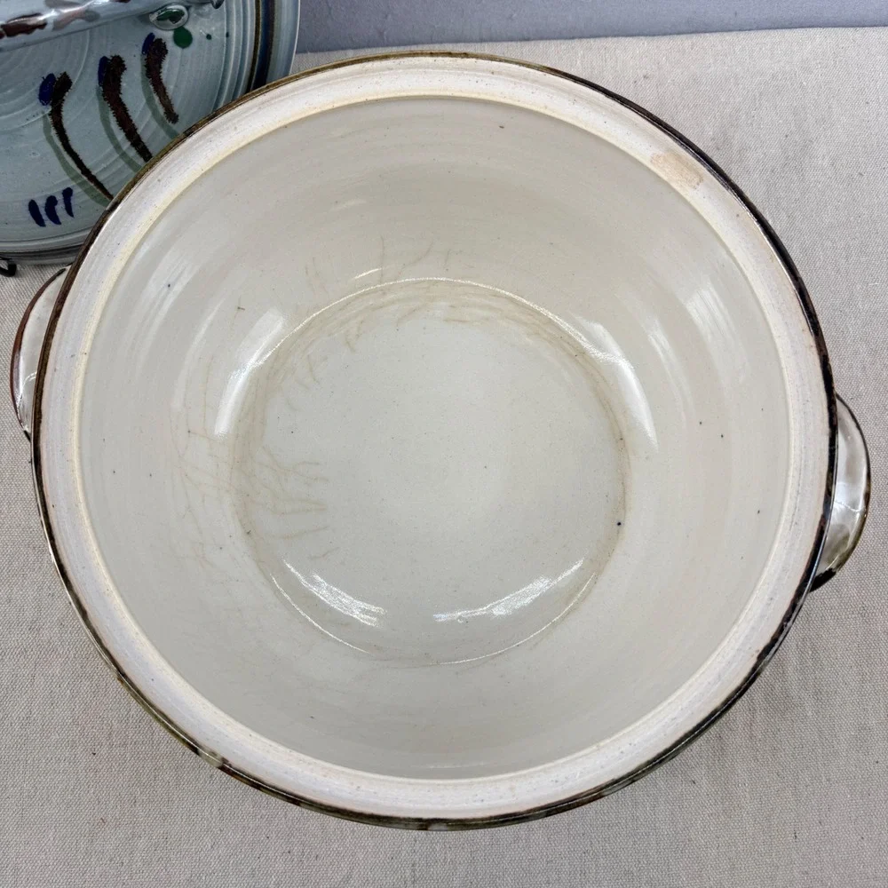 Bill Brigham Cowtown Pottery‎ Rattlesnake Casserole Dish Studio Stoneware Texas
